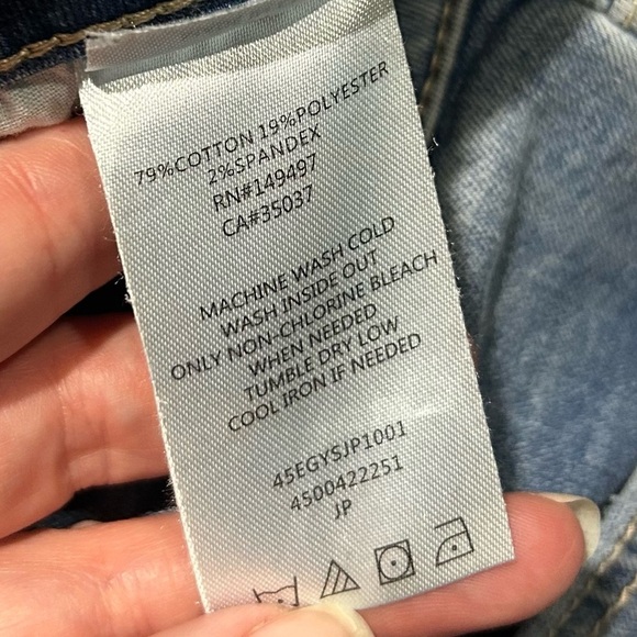 Sam Edelman The Kitten Mid Rise Skinny Ankle Women's Jeans Size 34 mild distress - Picture 10 of 16